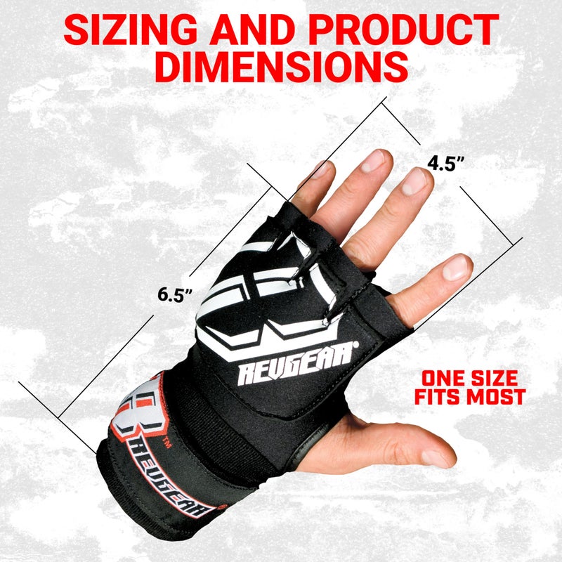 Revgear Neoprene High-Performance Gel Pro Hand Wraps | Wear Under Boxing or MMA Glove | Attached 120 inch Elastic Wrist Wrap | Ultra-Comfortable Anti-Shock Wrap for Training, Sparring, Fighting (Pair) - Image 5